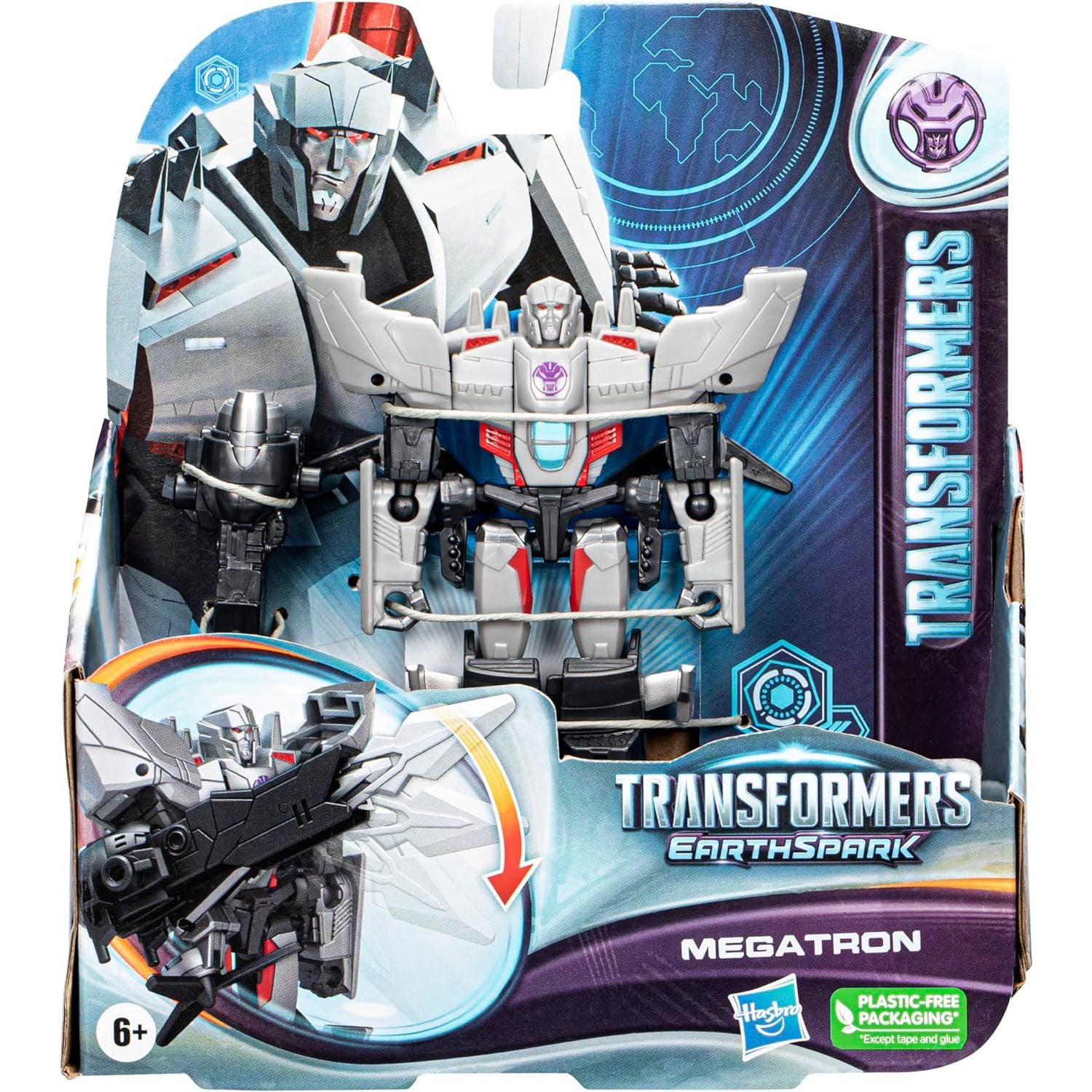 Transformers Toys EarthSpark Warrior Class Megatron Action Figure, 5-Inch, Robot Toys for Kids Ages 6 and Up