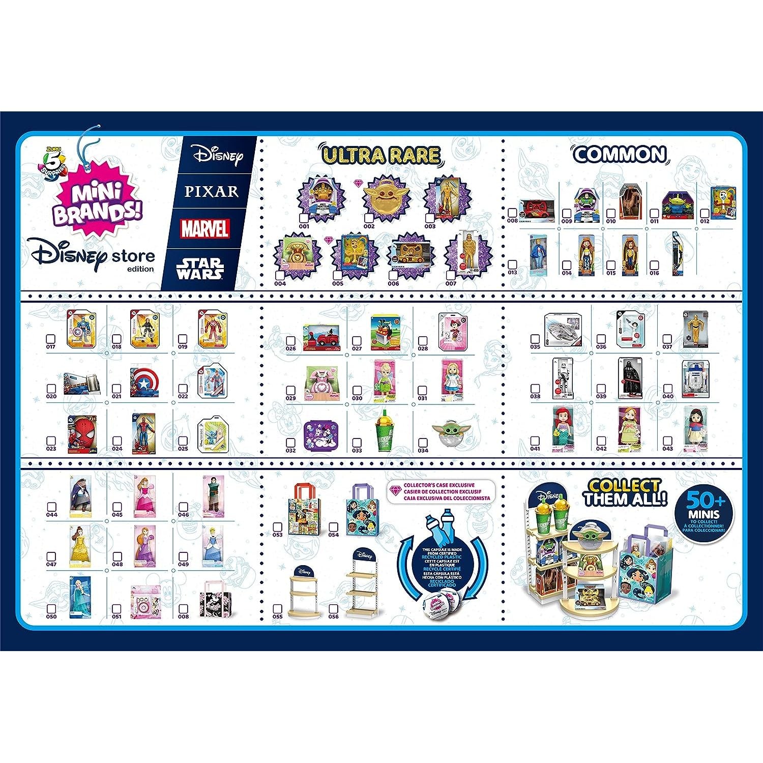 5 Surprise Mini Brands Disney Toy Store Playset by Zuru - Includes 5 Exclusive Mystery Mini's, Store and Display Mini Collectibles for Kids