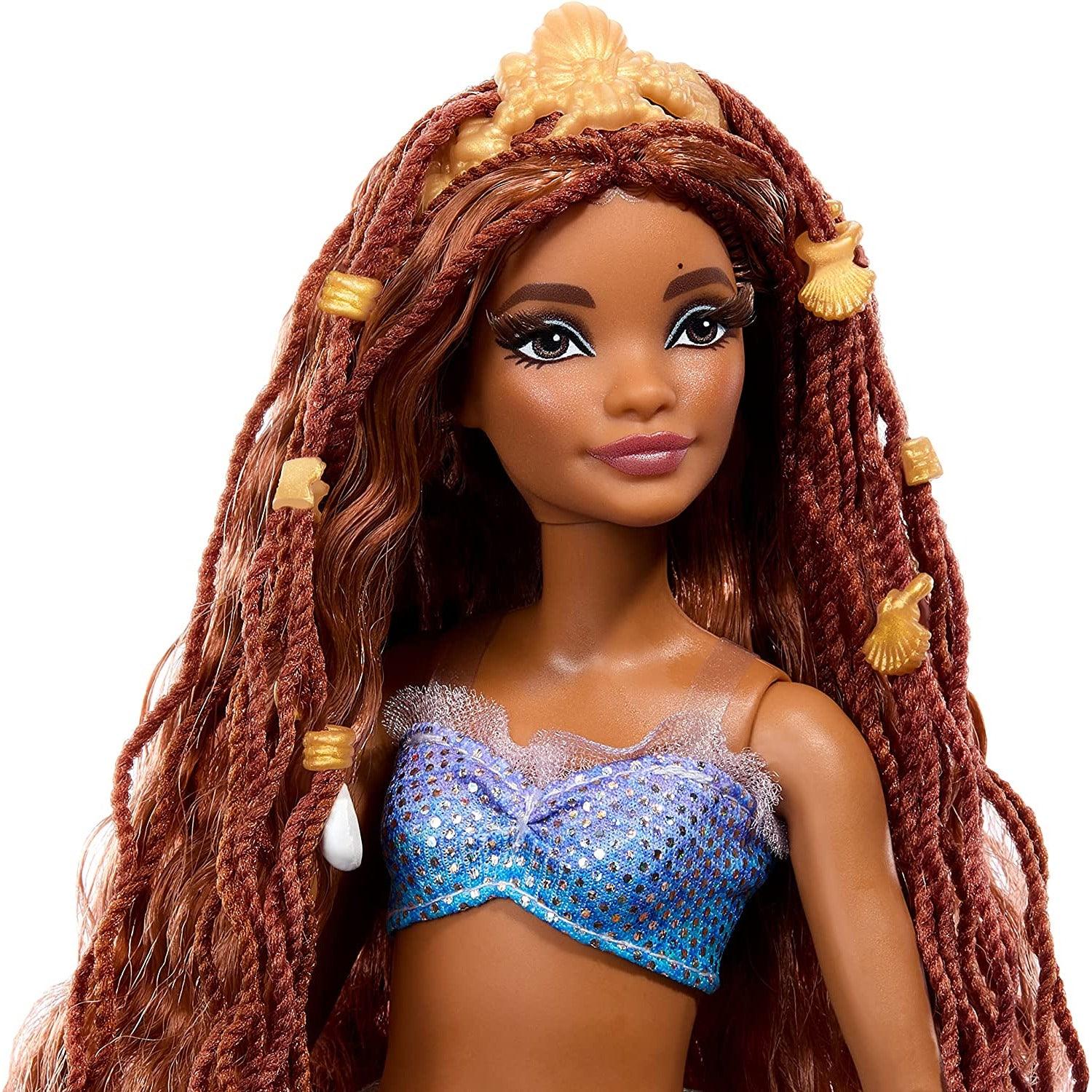 Mattel Disney The Little Mermaid Deluxe Mermaid Ariel Doll with Iridescent Tail, Hair Jewelry Beads, and Doll Stand - BumbleToys - 5-7 Years, Boys, Disney Princess, dup-review-publication, Fashion Dolls & Accessories, Girls, Mattel, Pre-Order