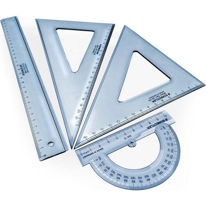 مجموعة أشكال هندسية من Staedtler Mars 569 22، كبيرة، مجموعة من 4 قطع