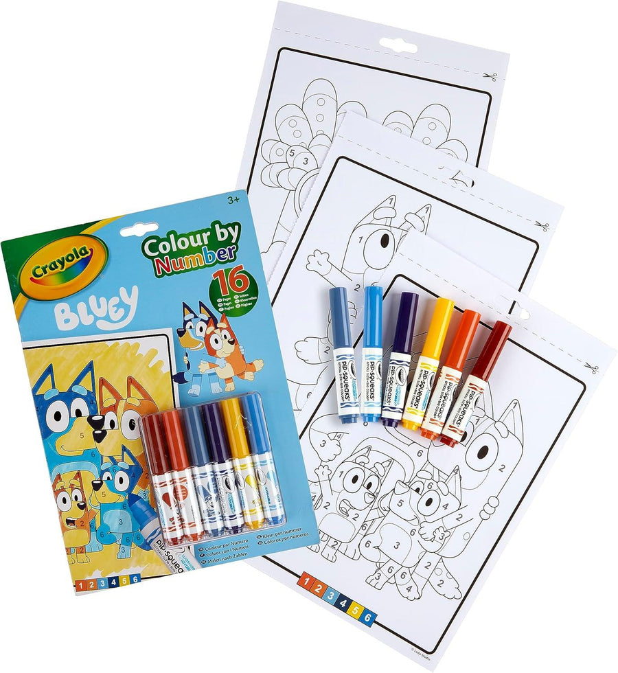 Crayola Color by Number Activity Book Bluey