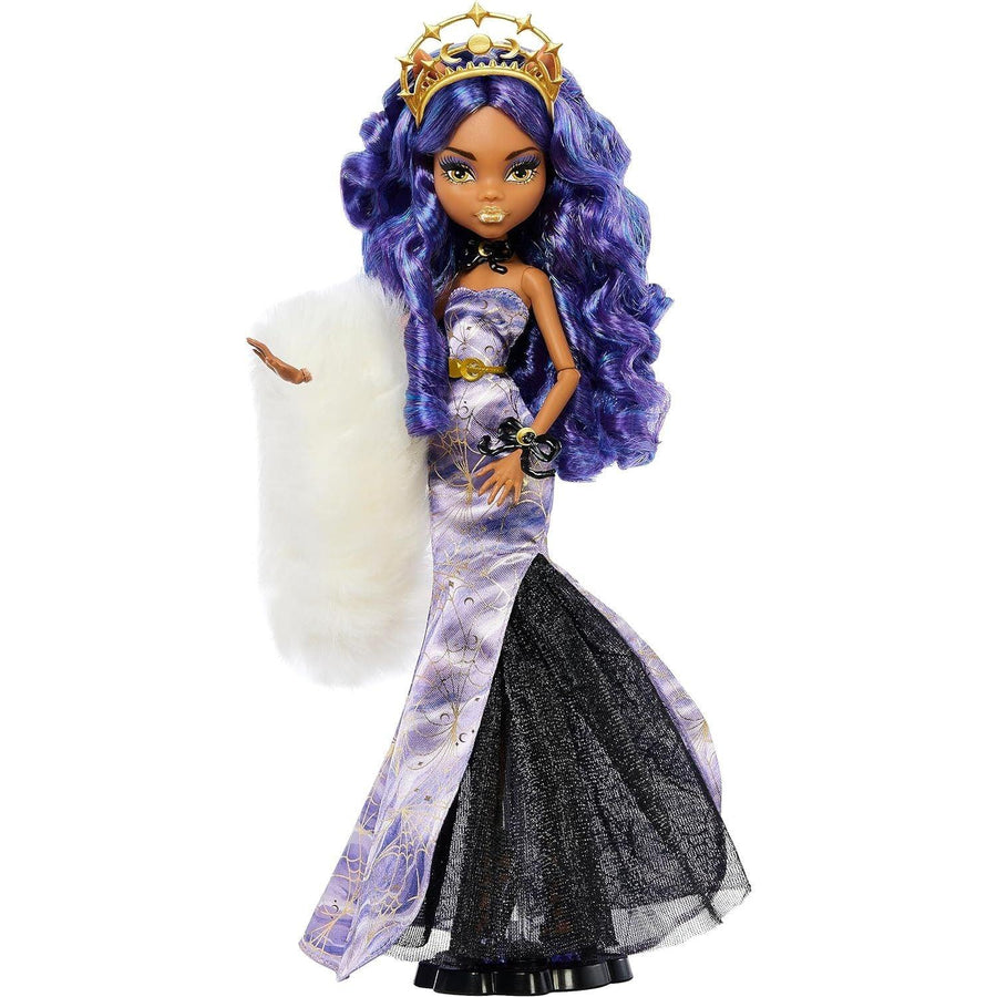 Monster High Doll, Clawdeen Wolf Howliday Collectible in ICY Lavender Gown with Furry Boa & Accessories