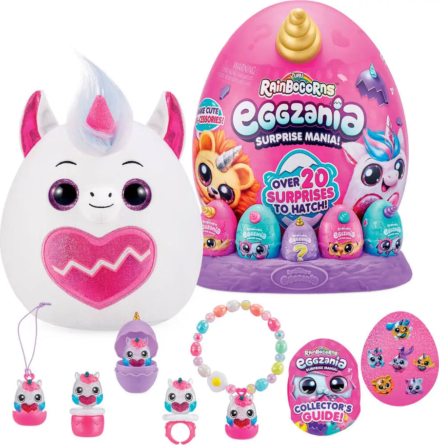 ZURU Rainbocorns Eggzania S1 Surprise Egg Unicorn 30cm + Accessories - Characters May Vary