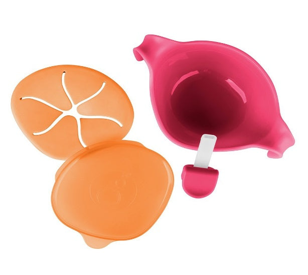 b.box Bowl + Straw with Snack Insert & Lid – Strawberry Shake