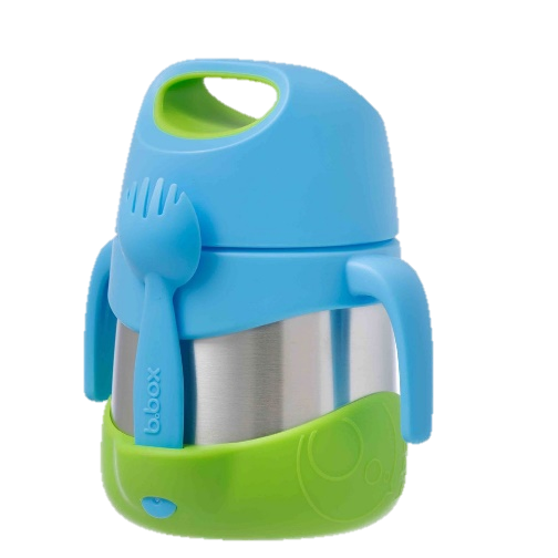 b.box Insulated Food Jar with Spork & Bumper – Ocean Breeze, 335ml