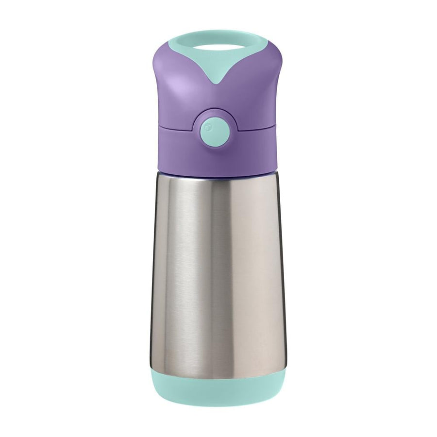 b.box Insulated Stainless Steel Drink Bottle with Straw – Lilac Pop, 350ml