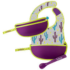 b.box Travel Bib with Fold-Away Design – Cactus Capers