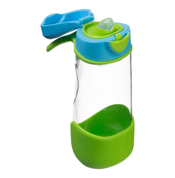 b.box Sport Spout Drink Bottle with Push-Button Lid – Ocean Breeze, 450ml