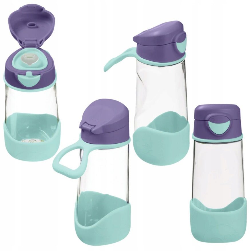 b.box Sport Spout Drink Bottle with Push-Button Lid – Lilac Pop, 450ml