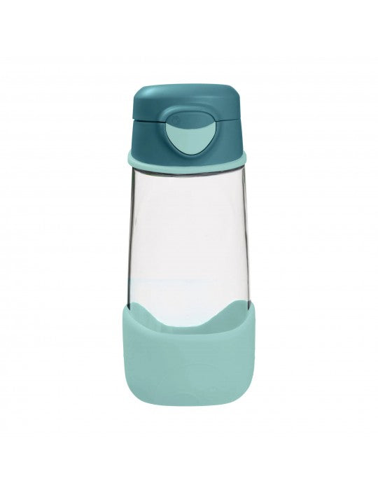 b.box Sport Spout Drink Bottle with Push-Button Lid – Emerald Forest, 450ml
