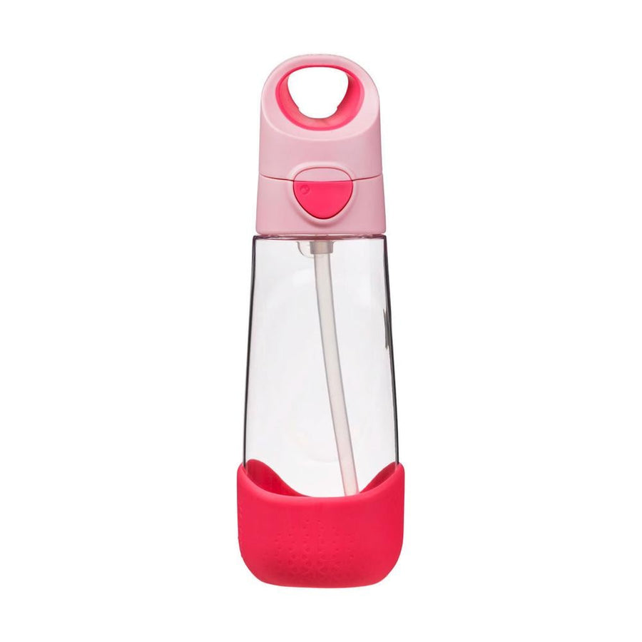 b.box Tritan Drink Bottle with Bite-Valve Straw – Flamingo Fizz, 600ml