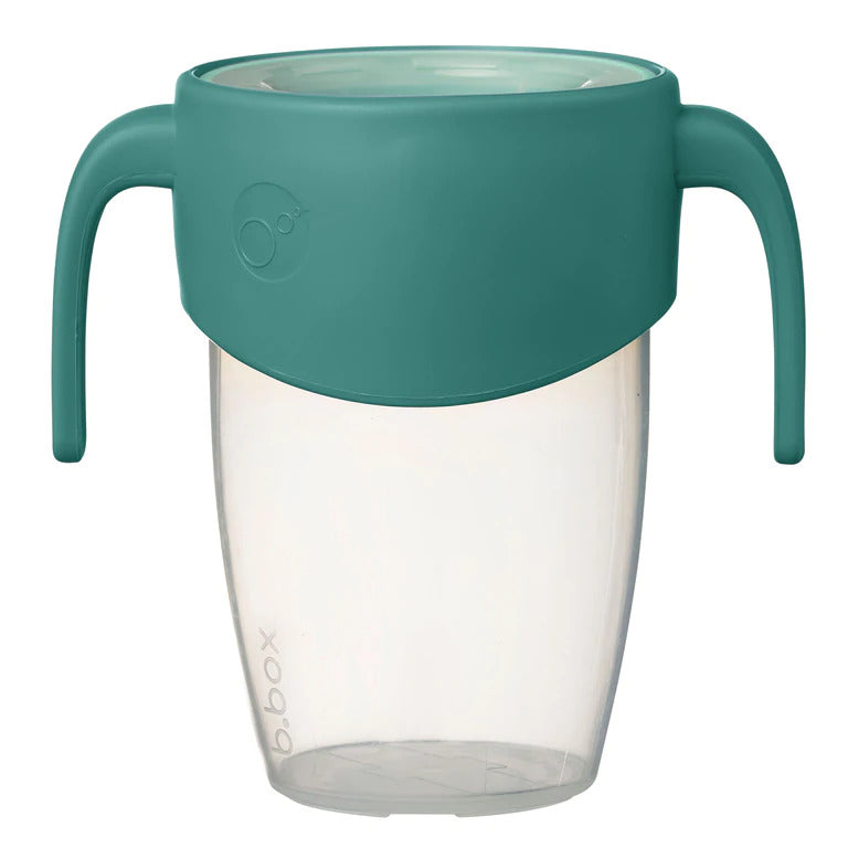 b.box 360 Cup with Spill-Free Rim & Handles – Emerald Forest, 250ml