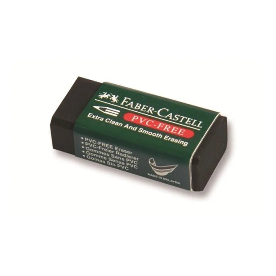 Faber-Castell Eraser Pack of 30 PVC Free Black