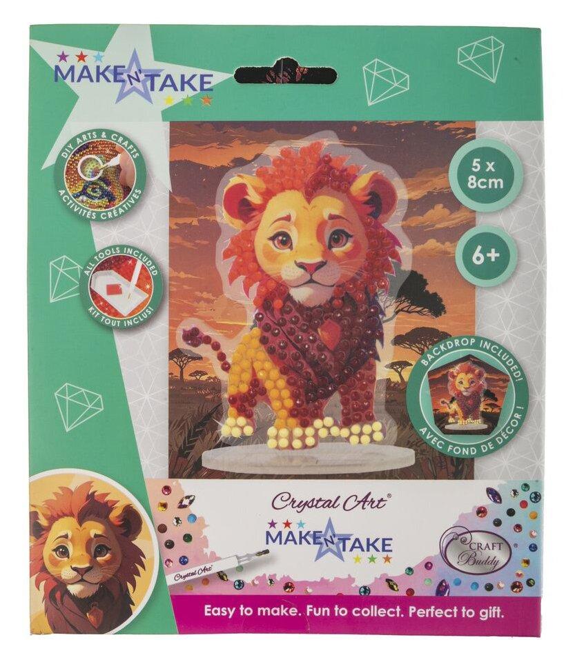 Craft Buddy Make & Take Crystal Art Kit - Lion
