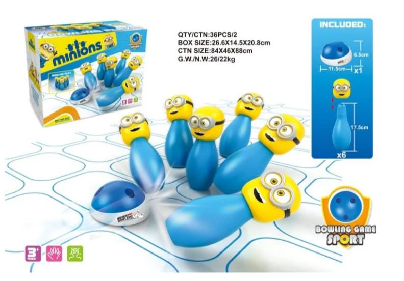 مجموعة البولينج مينيونز مع الصوت والضوء