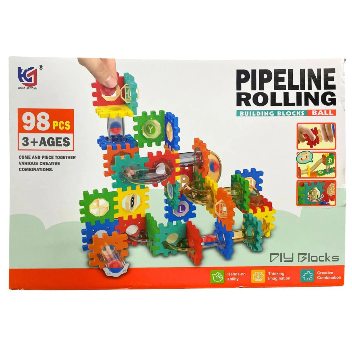 Pipeline Rolling Building Blocks & Ball 98 Pcs E039