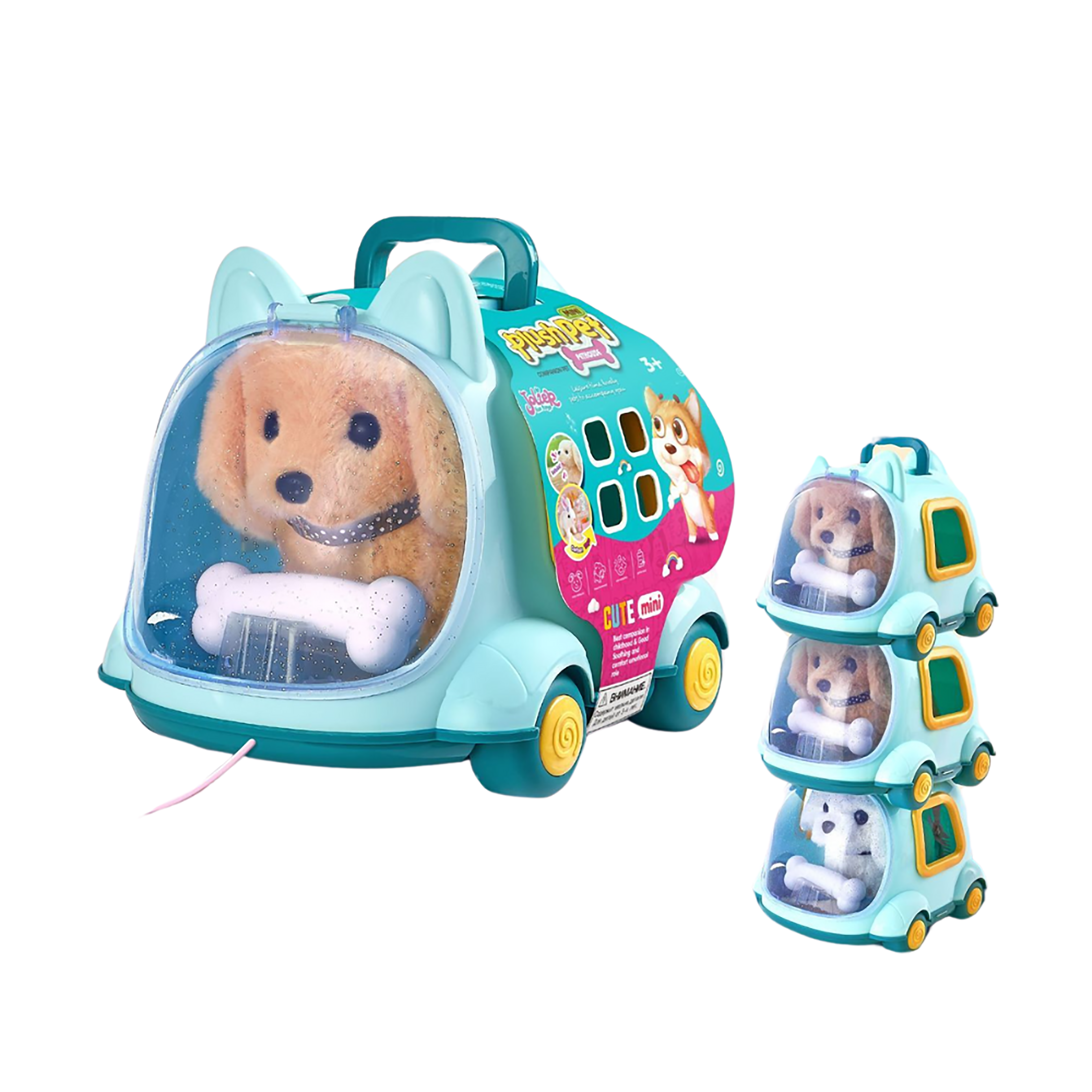 Jolier Fun Toys Play Set Light Puppy & Bone Walking & Sound MC-1103 - Colors May Vary