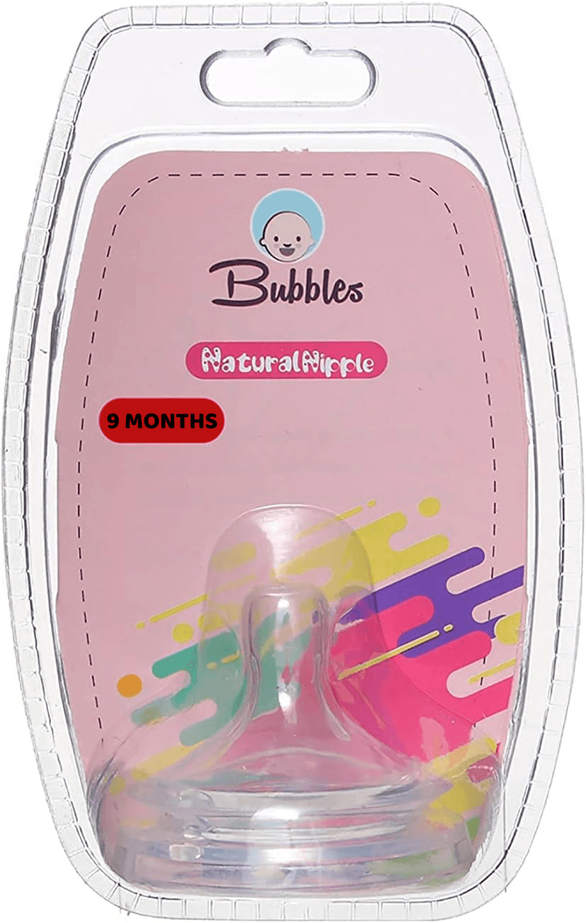 فقاعات حلمة طبيعية للطفل 9 شهور