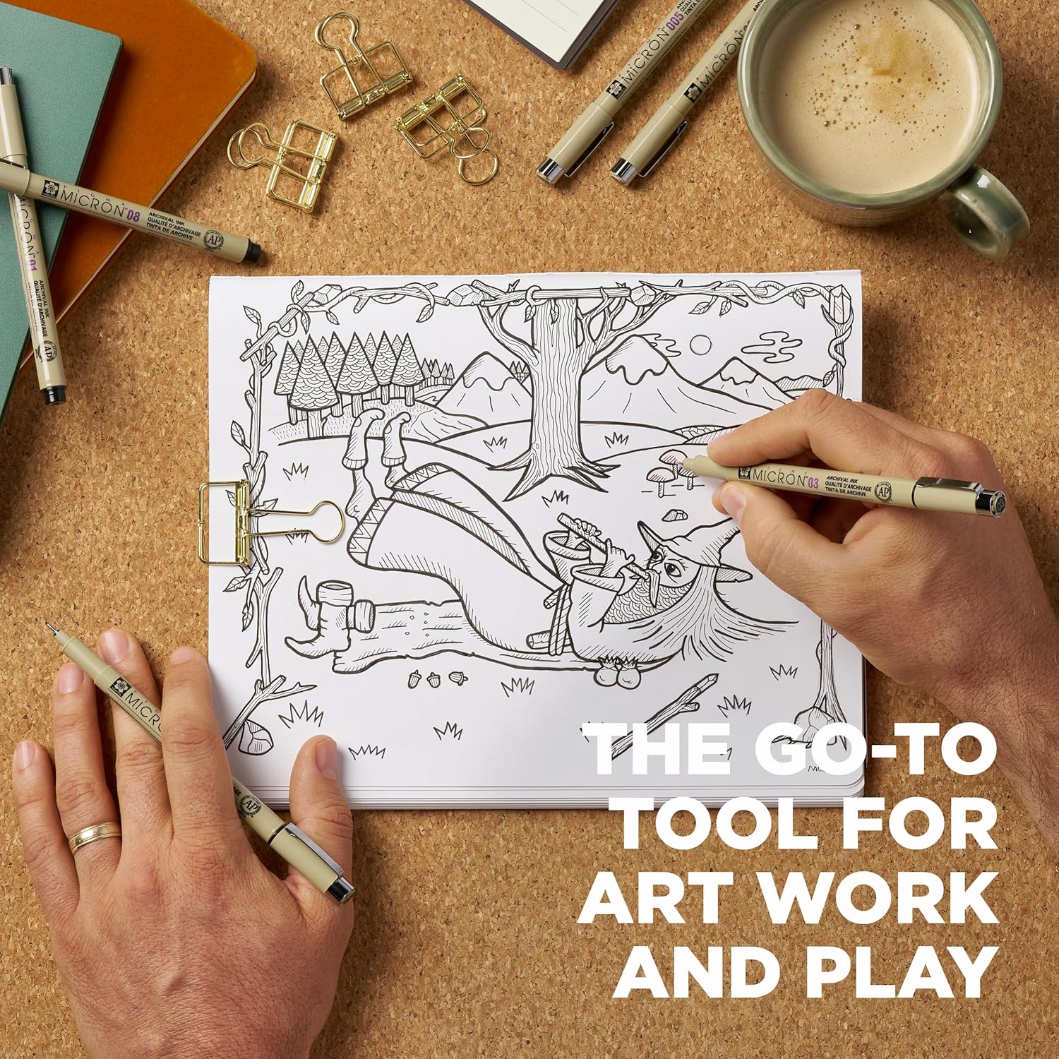 أقلام ساكورا بيجما ميكرون فاينلاينر - أقلام حبر أسود أرشيفية للكتابة أو الرسم أو تدوين الملاحظات - أحجام رؤوس متنوعة - عبوة من 6 قطع 