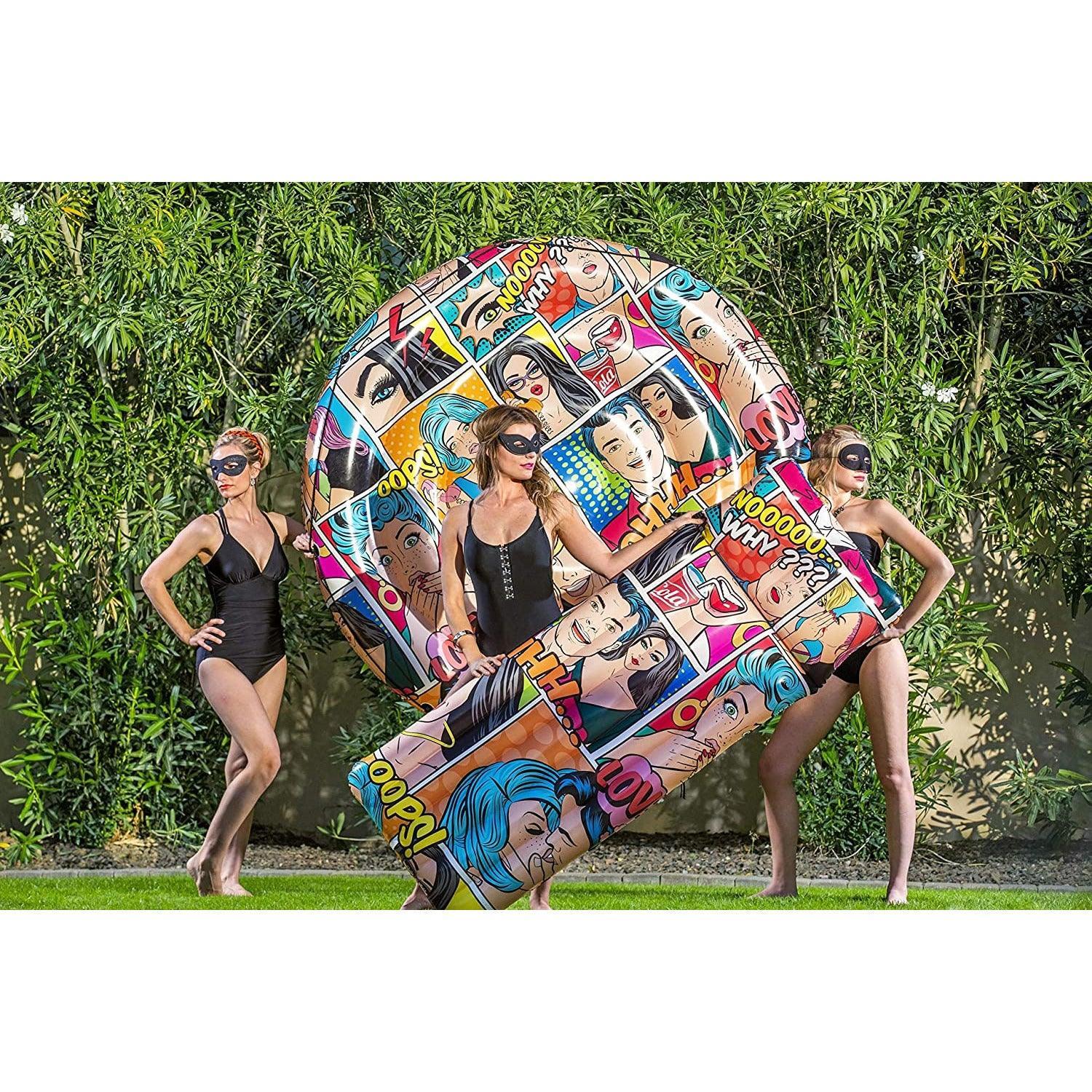 Bestway 43264 Inflatable Pool Mat with Comics Print - BumbleToys - 8-13 Years, Boys, Eagle Plus, Floaters, Island, Pre-Order, Sand Toys Pools & Inflatables