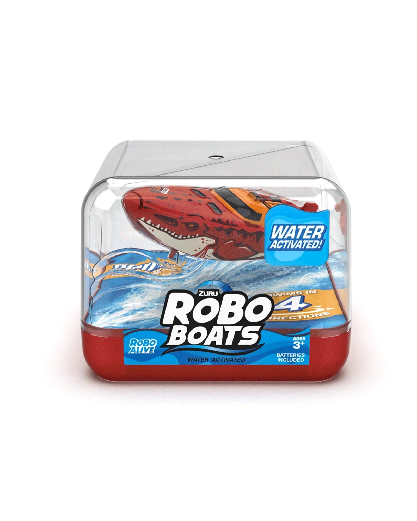 ZURU S001-Robo Alive Series 1 قوارب روبوتية - أحمر