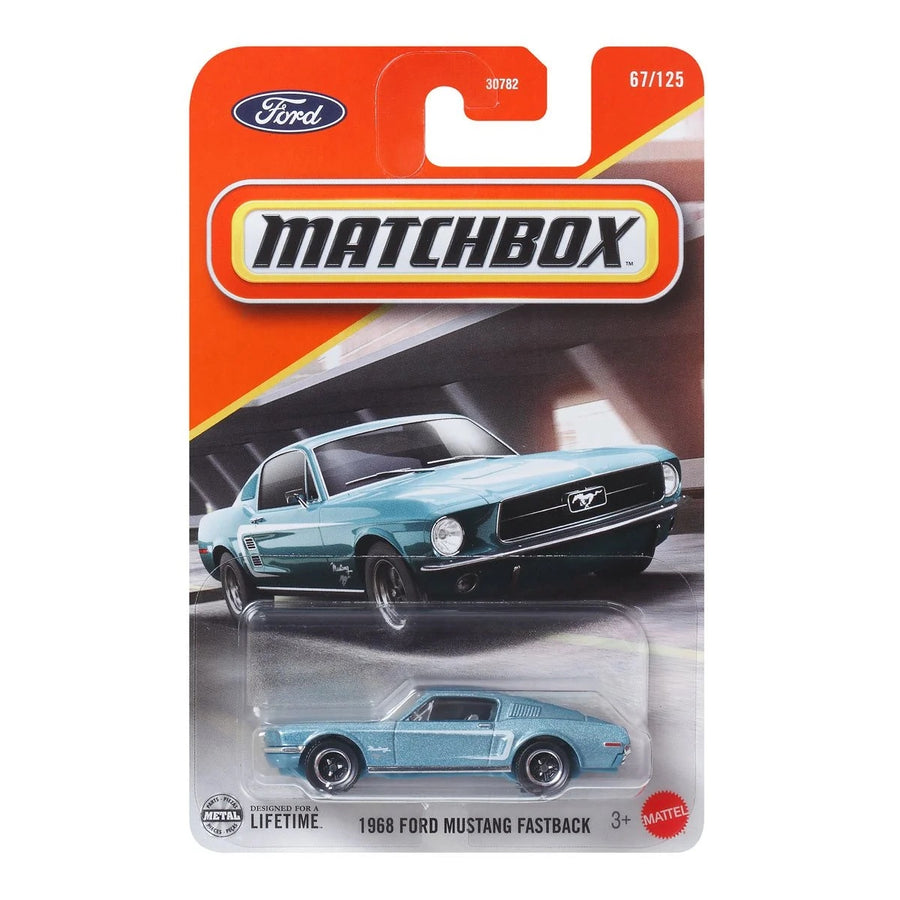 MatchBox Die Cast 1:64 Scale Vehicle - 1968 Ford Mustang Fastback