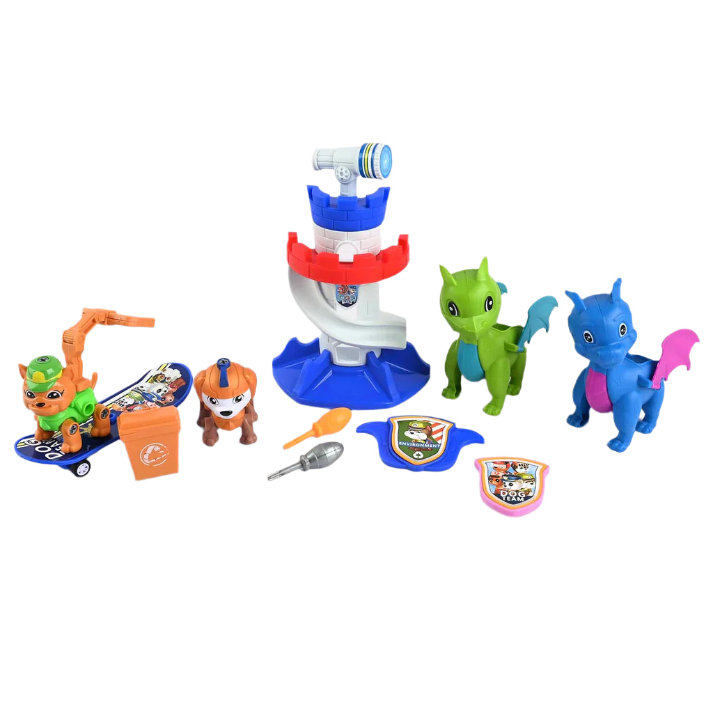 Paw patrol DIY Assembly Character Toy Playset For Kids - Characters May Vary