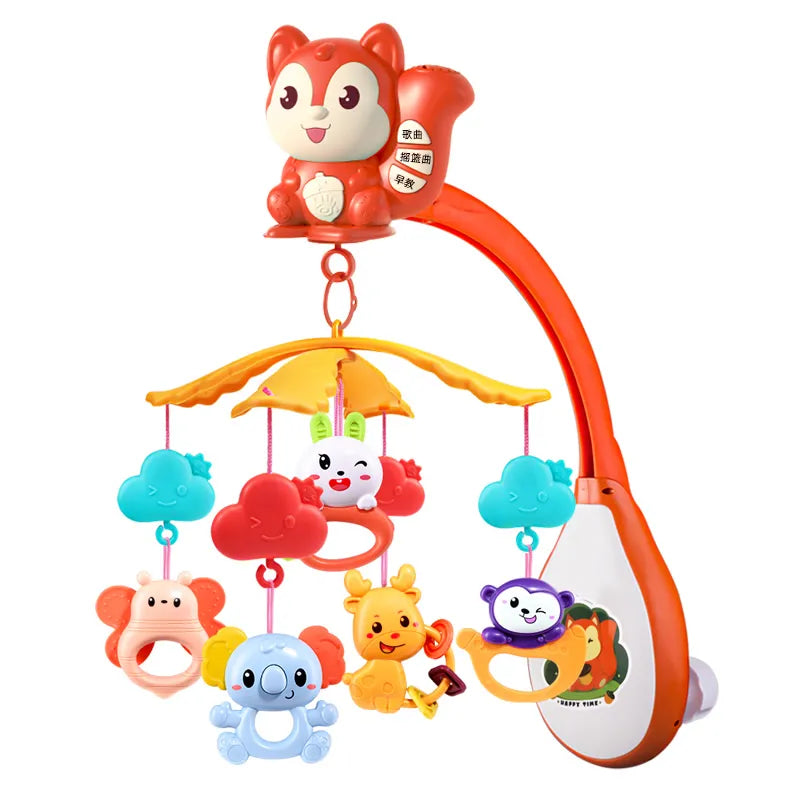 Baby Mobile Hanger Toy Musical Crib Mobile Bed Bell - Red