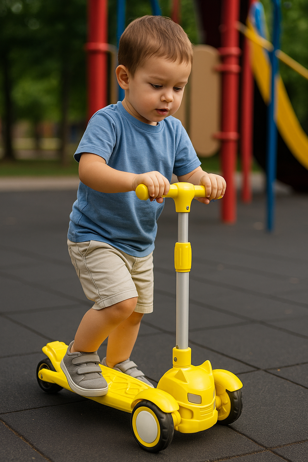 Foldable Transformers Kids Scooter and Adjustable Handlebar - Bumblebee