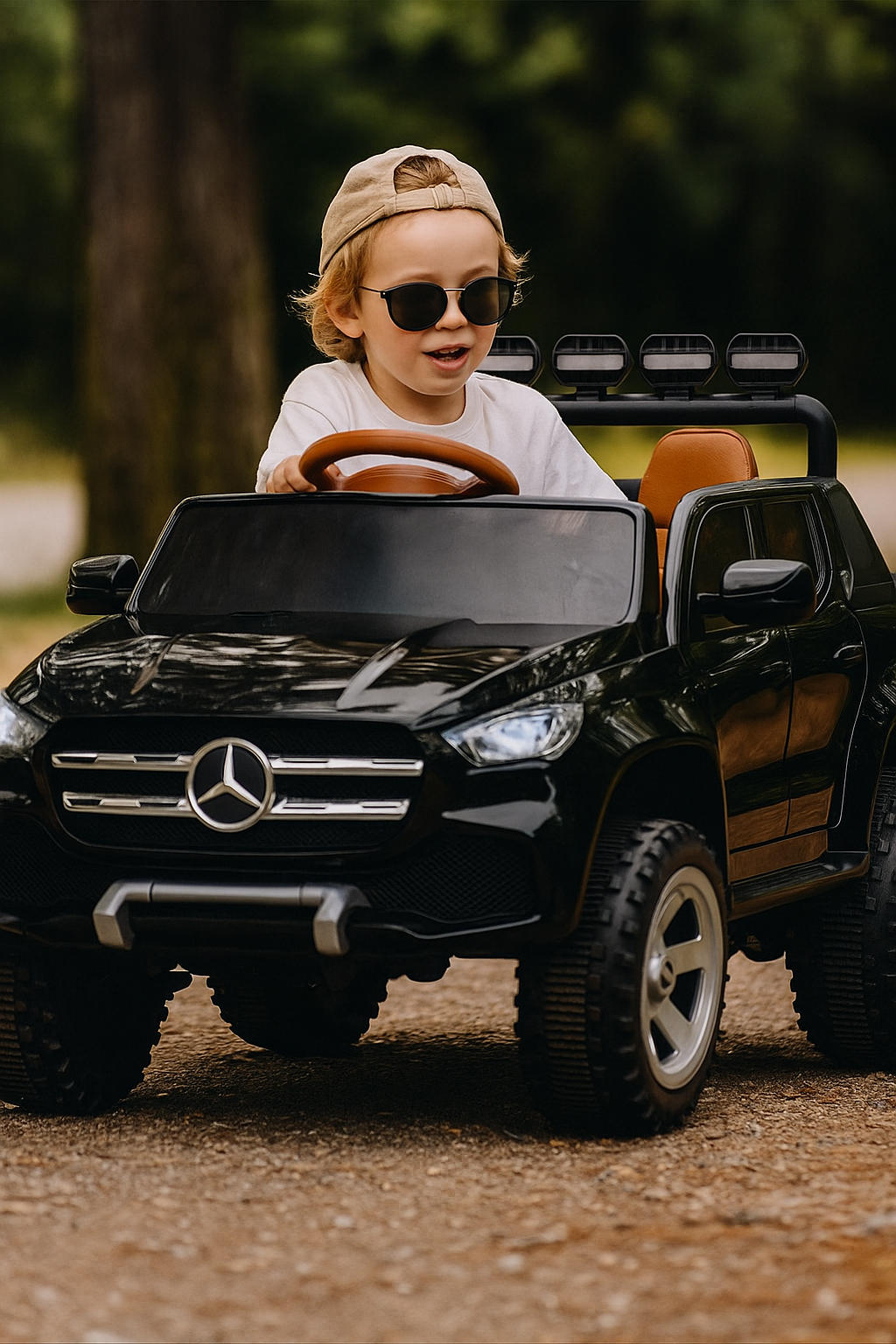 Mercedes-Benz X 12V Kids Electric Ride-On Car with Swing Mode, 4x540W Motors & Remote Control - Black