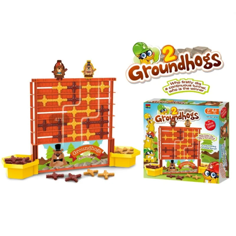 Family Game Groundhogs2 Children's Toys Children's Set Gopher Burrow Game Multiplayer Play Puzzle 007-97B