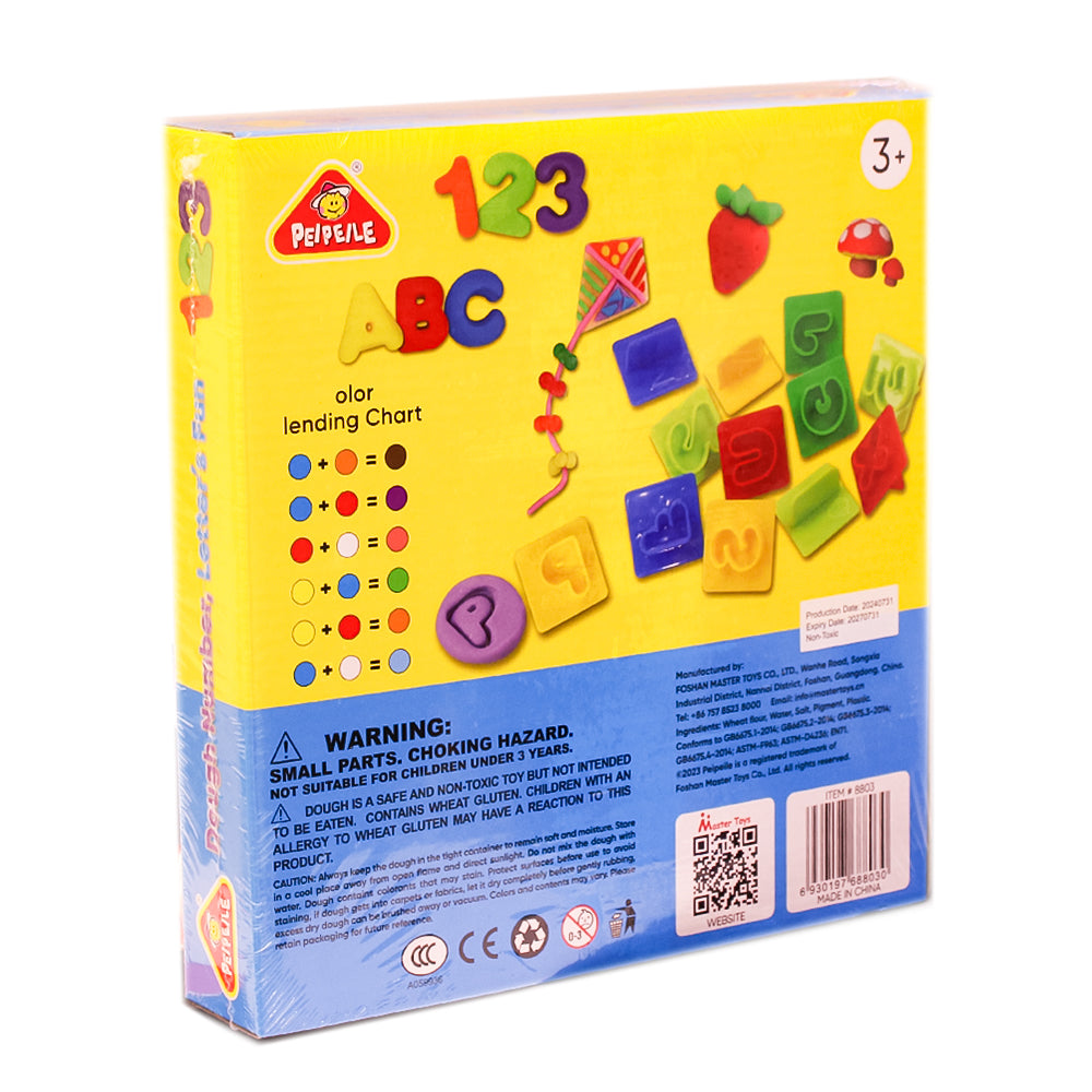 Master Toys Dough Number & Letters Fun 8 Pots Set