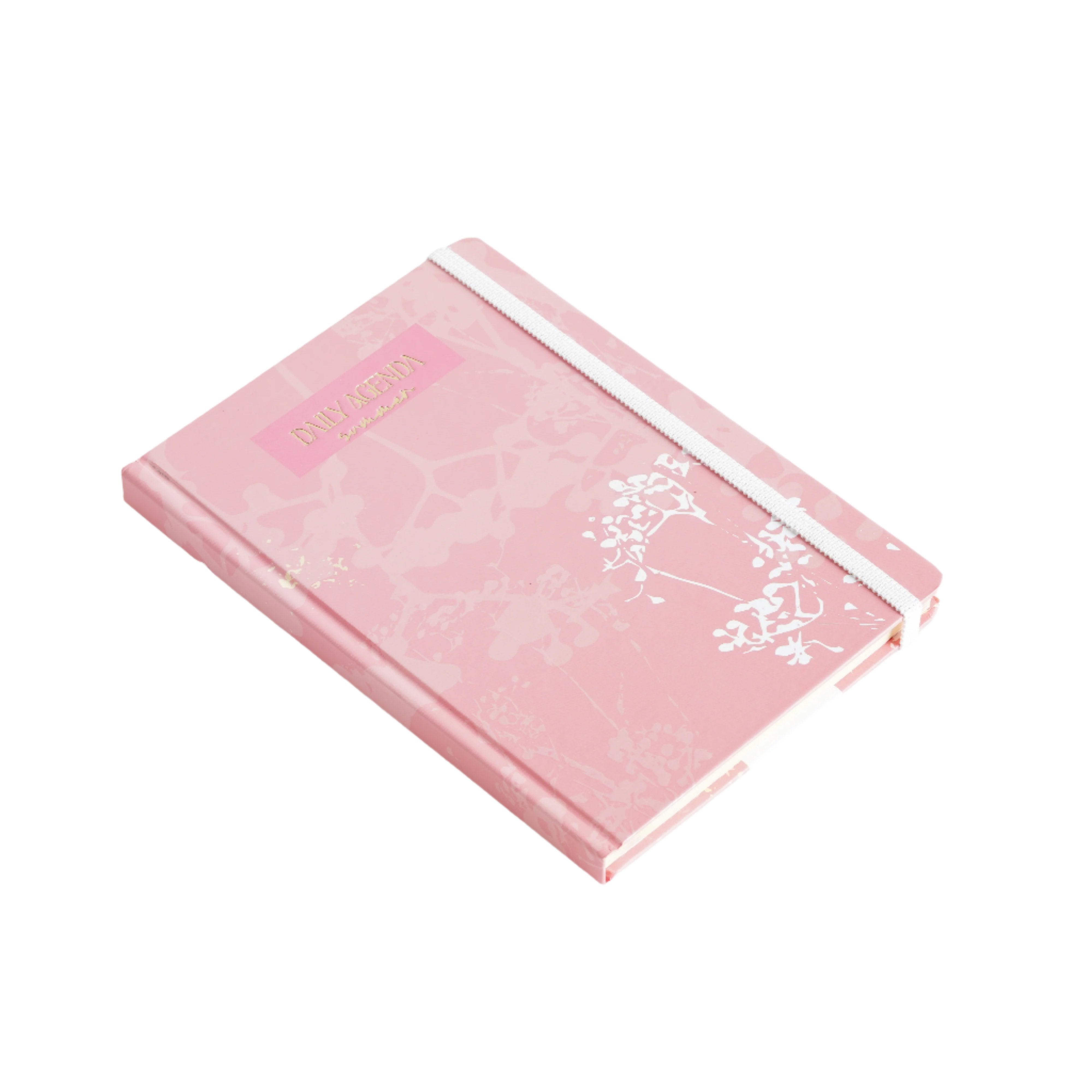 2BE Notebook A5 With Rubber Band  -  Daily Agenda Pink