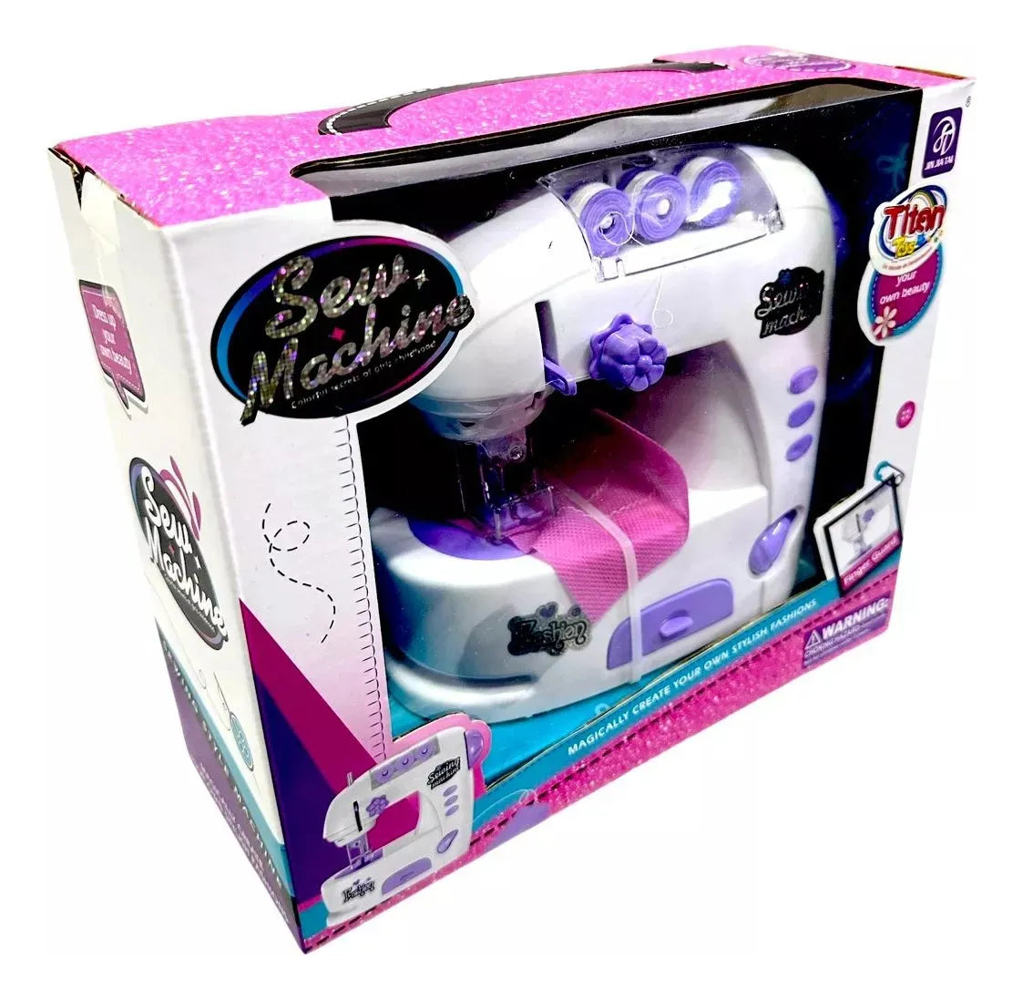 Little Fashionista Magic Sewing Machine – My First DIY Craft Kit with Lights and Accessories