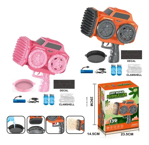 139-Hole Graffiti Bubble Machine Handheld Fully Automatic Bubble Gun - Pink