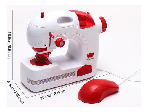 Happy Family Children's Electric Sewing Machine Toy with Light & Sound