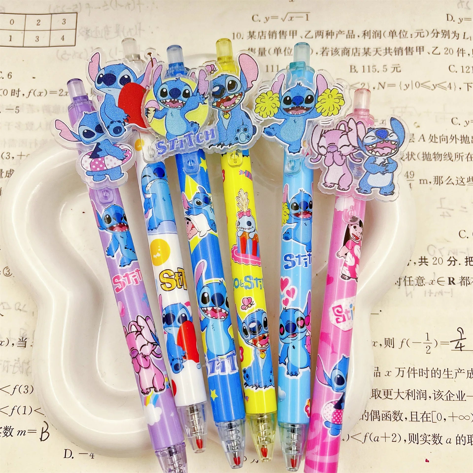 Disney Anime Lilo & Stitch Pens Cartoon Stitch Signature Pen Size 0.5mm - Colors May Vary