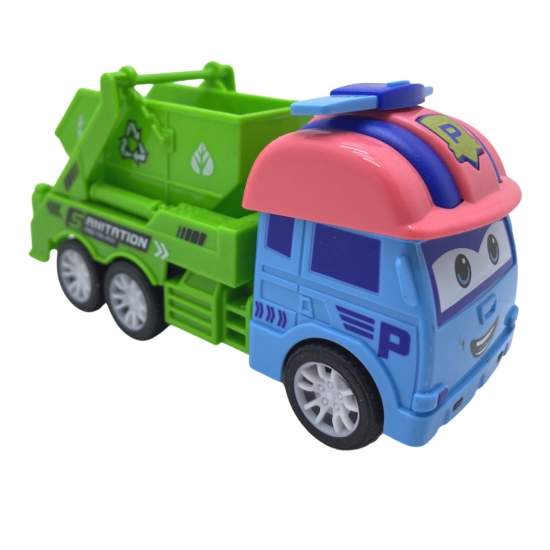 Cute Inertia Car City Series - Sanitation Recycling Truck 2