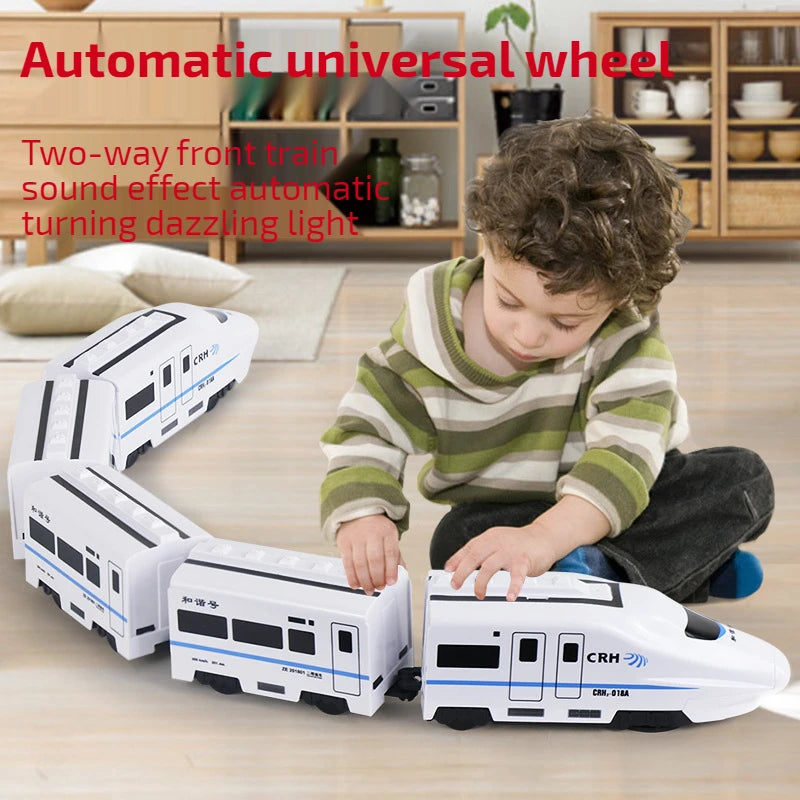 Railway Train Electric Universal Harmony Train Non-Remote Control Vehicle Toys