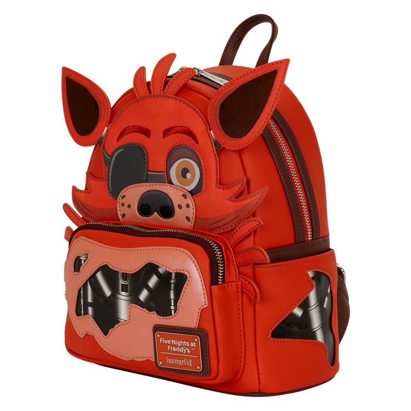 Red backpack with pig design and 'Five Nights at Freddy's' branding 