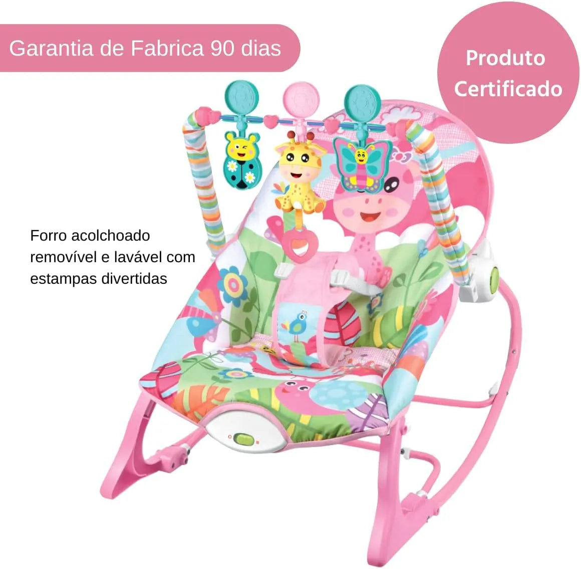 Tiibaby - مقعد هزاز للأطفال الرضع والأطفال الصغار يعزز الراحة والأمان