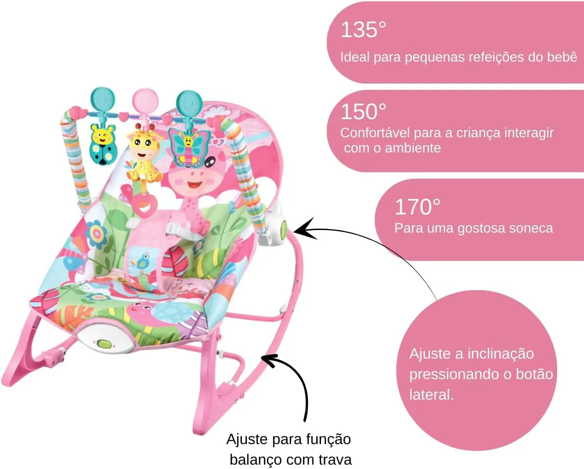 Tiibaby - مقعد هزاز للأطفال الرضع والأطفال الصغار يعزز الراحة والأمان