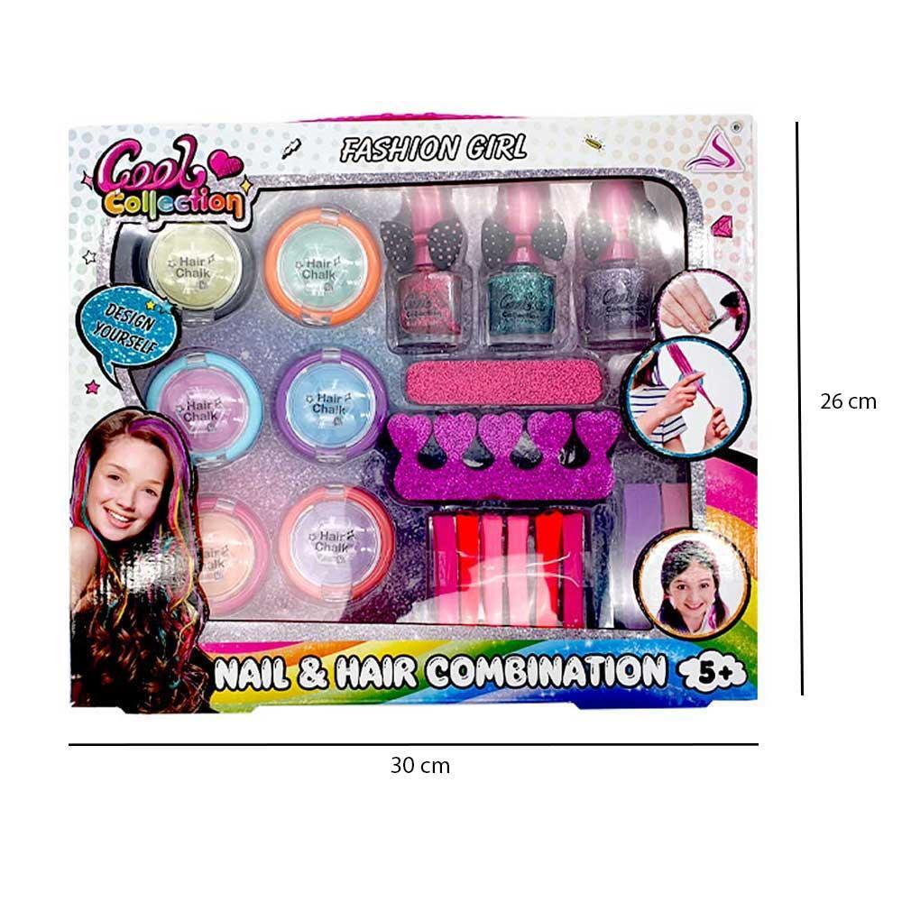 Fashion Girl Nail & Hair Combination Set - BumbleToys - 5-7 Years, Girls, Make & Create, Toy Land