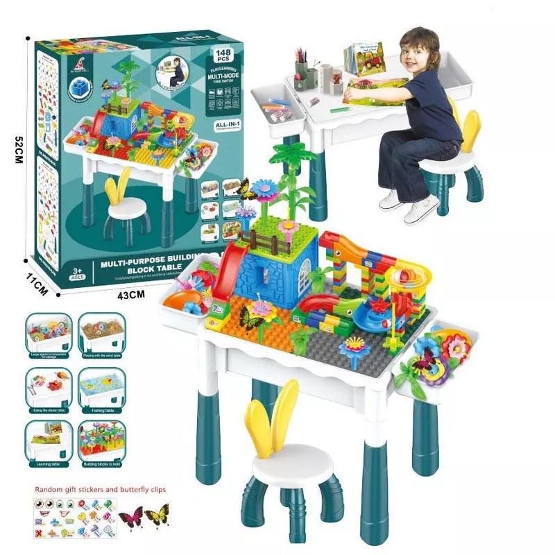 Multipurpose Big Building Blocks Learning Study Drawing Playing Table ...