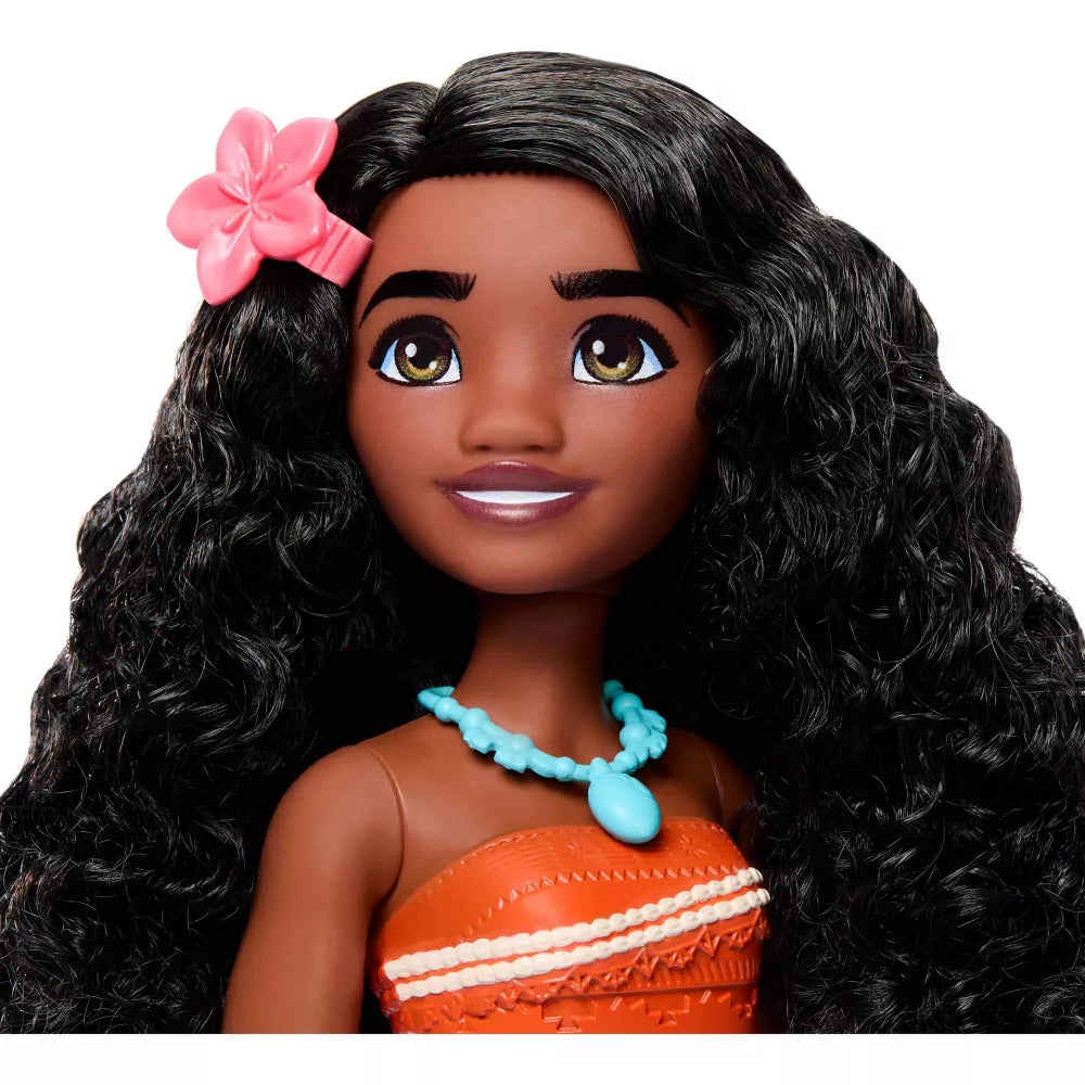 Mattel Disney Princess Ocean Friends Moana Doll With Moldable Sand, Animal Friend & 8 Accessories
