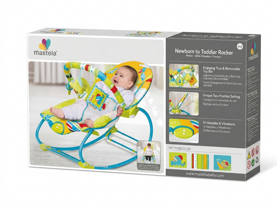 Mastela Newborn to Toddler Rocker – Convertible Baby Bouncer Seat with Melodies & Soothing Vibrations