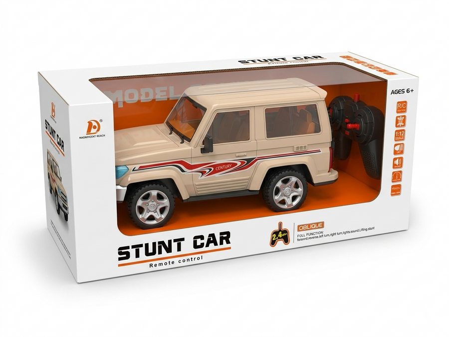 Magnificent Reach 1:12 Scale 2.4GHz Remote Control Stunt SUV Car with Lights & Sound for Ages 6+
