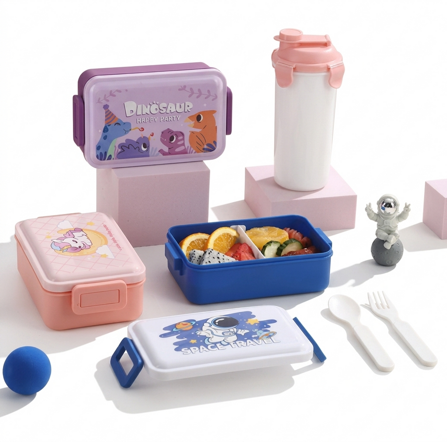 Kids Lunch Box & Water Bottle Set