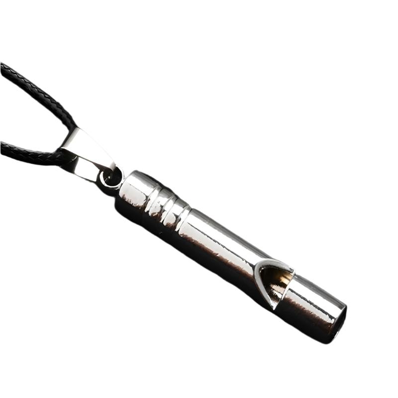 Titanium Emergency Whistle Loud Portable Necklace Whistle EDC for Emergency - Large