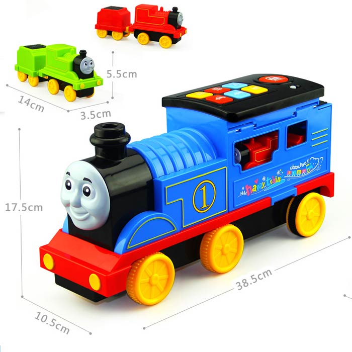 smoking train with light and sound red blue gree little train toys